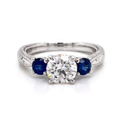 14K White Gold Sapphire Ring