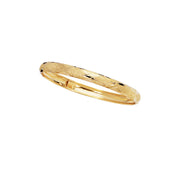 10K Yellow Gold 6mm Polished & Diamond Cut Bangle Bracelet