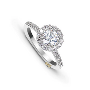 14K White Gold Sentiment Engagement Ring