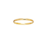 14K Yellow Gold Filagree Pattern & Florentine Finish Bangle Bracelet