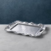 Organic Pearl Medium Kristi Rectangular Tray with Handles