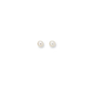 14K Yellow Gold 6MM Pearl Stud Earrings