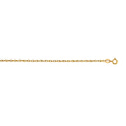 14K Yellow Gold .95mm Machine Rope Chain Necklace