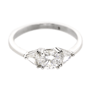 Platinum Three Stone Diamond Engagement Ring