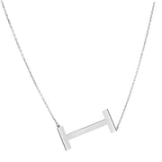 Sterling Silver I Letter Necklace