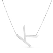 Sterling Silver K Letter Necklace