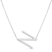 Sterling Silver N Letter Necklace