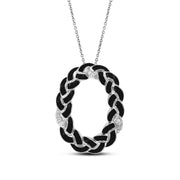 Constellations Braid Oval Pendant