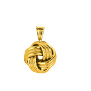 14K Yellow Gold Medium Love Knot Necklace