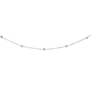 14K White Gold .50 Carat Diamonds by the Yard Necklace