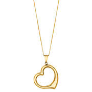 14K Yellow Gold Heart Necklace