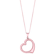 14K Rose Gold Polished Heart Necklace