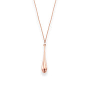 14K Rose Gold Polished Tear Drop Necklace