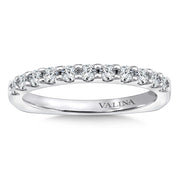 14K White Gold 1/3 Carat Straight Diamond Wedding Band