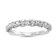 14K White Gold Decorative Diamond Wedding Band