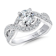 Spiral Style Diamond Engagement Ring