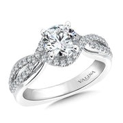 Spiral Style Diamond Engagement Ring