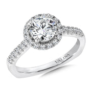 Round Halo Diamond Engagement Ring