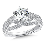 Spiral Style Diamond Engagement Ring