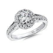 Round Halo Diamond Engagement Ring