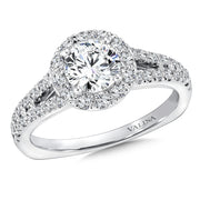 Round Halo Diamond Engagement Ring