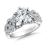 14K White Gold Diamond Engagement Ring