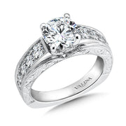 14K White Gold Diamond Engagement Ring