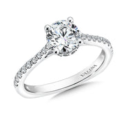 14K White Gold Diamond Engagement Ring