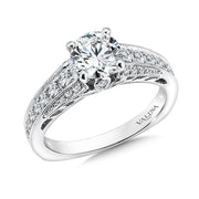 14K White Gold Diamond Engagement Ring