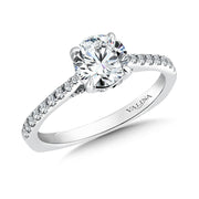 14K White Gold Engagement Ring