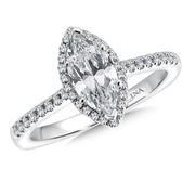 Marquise Shape Halo Engagement Ring