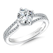 14K White Gold Diamond Engagement Ring