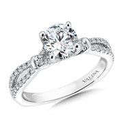 Spiral Style Diamond Engagement Ring