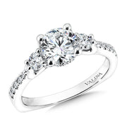 14K White Gold Diamond Engagement Ring