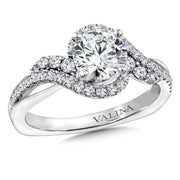 Spiral Style Diamond Engagement Ring