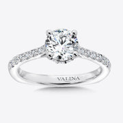 14K White Gold Engagement Ring