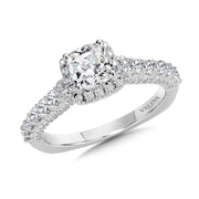 Cushion Halo Engagement Ring