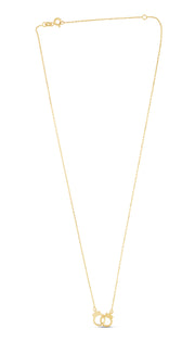 14K Yellow Gold Handcuff Necklace