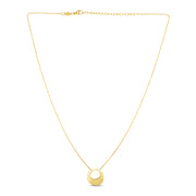 14K Yellow Gold Open Circle Necklace