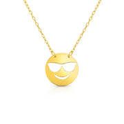 14K Yellow Gold Cool Roymoji Necklace