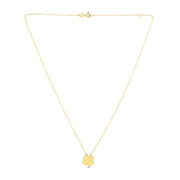 14K Yellow Gold Clover Necklace