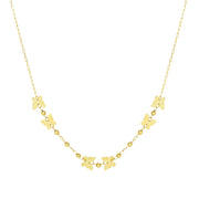 14K Yellow Gold Butterfly Necklace