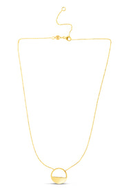 14K Yellow Gold SOHO Half Disc Necklace