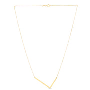 14K Yellow Gold Large Initial L Necklace