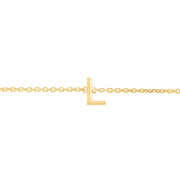 14K Yellow Gold Mini Initial L Necklace