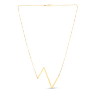 14K Yellow Gold Large Initial Z Necklace