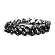 Skull Brushed Oxidized Bracelet