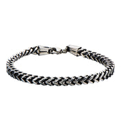 Black Oxidize Franco Chain Bracelet