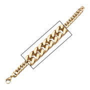 Gold Plated Fancy Curb Chain Bracelet