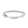 14K White Gold Scalloped Diamond Engagement Ring Matching Wedding Band
